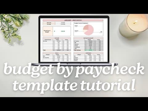 How To Use Budget By Paycheck Template | Budget For Beginners | Spreadsheet Tutorial | Monets Money