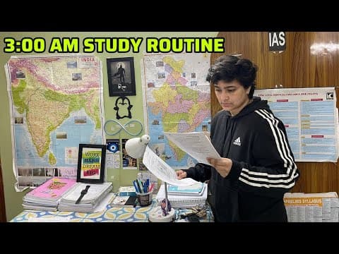 My 12 Hrs Study Routine Vlog*a Day In Life Of A Upsc Aspirant*3:00 Am Study Routine