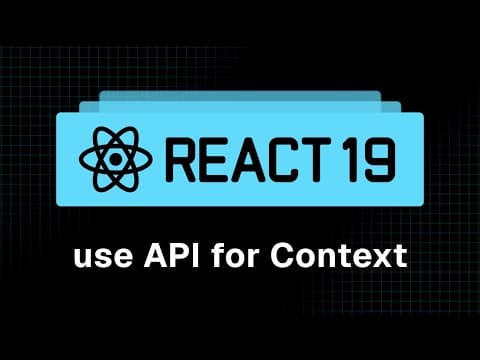 React 19 Tutorial - 36 - Use Api For Context