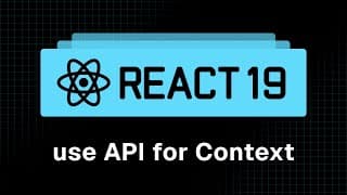 React 19 Tutorial - 36 - Use Api For Context