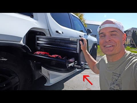 I'm Surprised Rivian Didn't Build This First! - Gear Tunnel Tool Box Mod