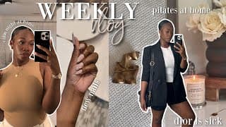 Back To Routine, Dior Is Sick, Home Updates, Mat Pilates, & New Tv Shows | Weekly Vlog