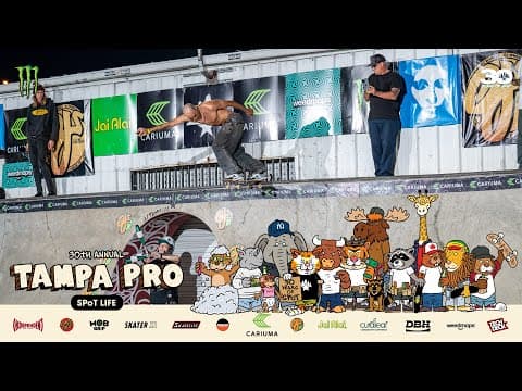 Tampa Pro 2024: Cariuma Concrete Jam - Spot Life - Pedro Quintas, Tom Schaar, Yam Behar