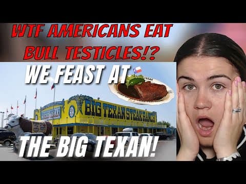 Brit Reacts To World Famous Big Texan Steakhouse!! We Tried Bull Testicles!?😲