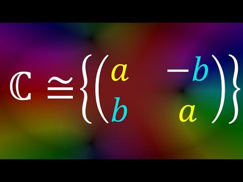 Why The Complex Numbers Are Actually Just Special Matrices