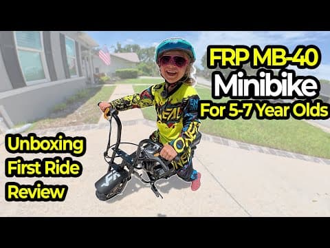 Kids Ride The Frp Mb40 Minibike!🔥 Unboxing + First Impressions (5 & 7 Year Old Pov)