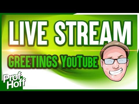 Live With Prof Hoff!! Lets Hang Out