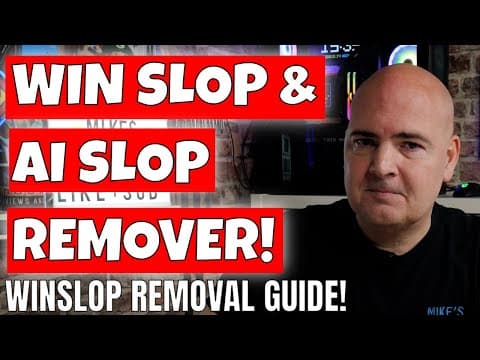 Make Windows 11 Better Remove Aislop And Windows Bloat With Winslop