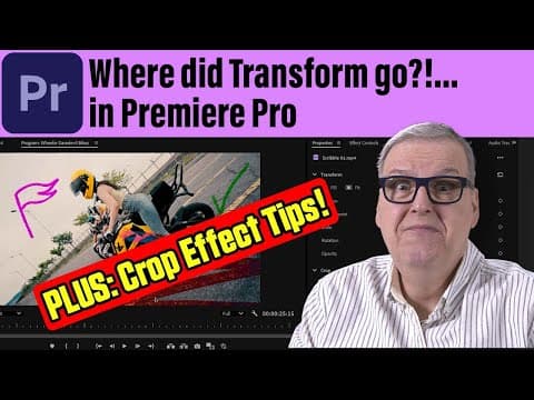 Where Did Transform Go?!...in Premiere Pro