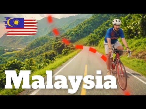 First Time Cycling Alone In Malaysia, Crazy Hot & Intense Rain!