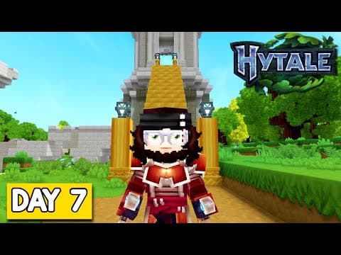 Today I Max Out My Armor & Build New Gold Stairway To Portal!  - Day 7 - Hytale