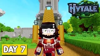 Today I Max Out My Armor & Build New Gold Stairway To Portal!  - Day 7 - Hytale
