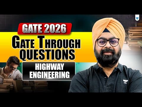 Gate 2026 | Gate Through Questions (gtq) | Highway Engineering | Pyqs With Concepts