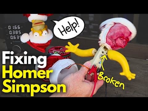 Designing And 3d Printing Replacement Parts To Fix A Gemmy 2002 Homer Simpson Singing & Dancing Toy