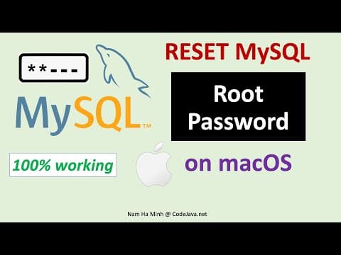 Guide To Reset Mysql Root Password On Macos (100% Working)