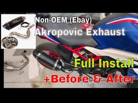 Bmw G310r Akropovic Full Exhaust Kit Before And After Upgrade