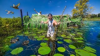 First Time Duck Hunting In My Backyard!! *limited Out* (catch & Cook)