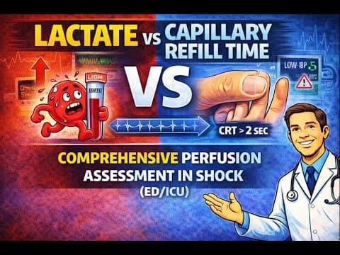 Lactate And Capillary Refill Time | Comprehensive Overview Perfusion Assessment In Shock (ed/icu)