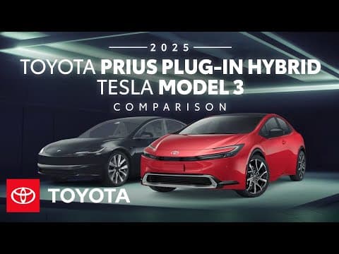2025 Toyota Prius Plug-in Hybrid Vs. 2025 Tesla Model 3 | Toyota