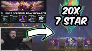 20x 7 Star & Double Titan Crystal Opening - Alliance Coliseum Rewards - Marvel Contest Of Champions