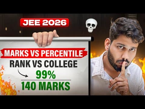 😨insane Cutoffs ! Marks Vs Percentile Vs Rank Vs College 🔥 Jee Mains 2026 | Jee 2026 #jee #iit #nta