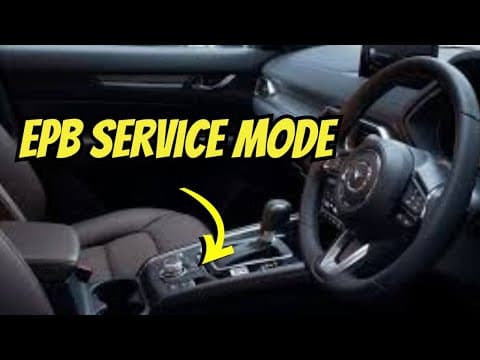 Mazda Cx-5 Electric Handbrake Service Mode Brake Pad Replacement