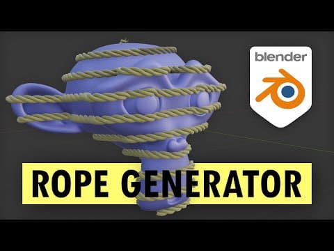 Curve To Rope With Geometry Nodes!