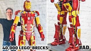 I Built A Life Sized Iron Man From Lego Bricks!