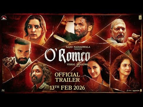 O'romeo Official Trailer | Sajid N | Vishal B | Shahid K | Triptii D | Nana P | Avinash T | 13th Feb