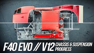 The Hardest Part Is Done! // Suspension Mounted To My V12 F40 Chassis