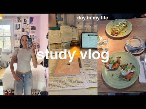 Study Day Vlog | Revision, Brunch, Grwm, Self Care ⭐️