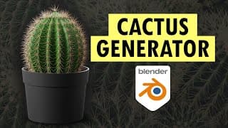 Procedural Cactus Tutorial! (blender Geometry Nodes)