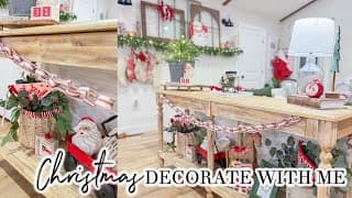 Christmas Decorate With Me // 2025 Vintage Christmas Family Room // Charlotte Grove Farmhouse