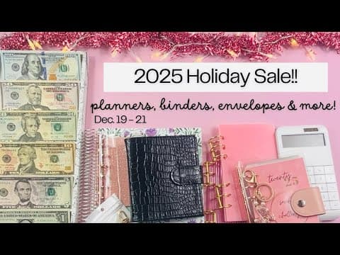 Holiday Sale 2025 | Cash Wallets | Savings Challenges | Cash Envelopes | Budget Planners | A6 Binder