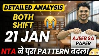 Jee Main 2026 21 January Exam Analysis  Both Shift  1 & 2   Paper Analysis