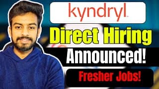 Kyndryl Biggest Hiring Announced ! Direct Test Hiring | Off Campus Drive For 2026, 2025, 2024 Batch