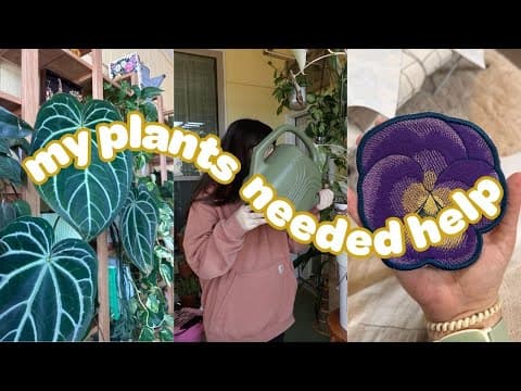 Vlog | Caring For Neglected Plants, My New Sewing Machine, And A Huge New Planter!
