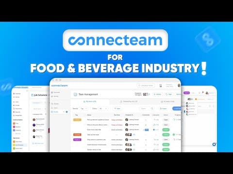 Connecteam - Best Employee Management Software For Food & Beverage Industry In 2026!