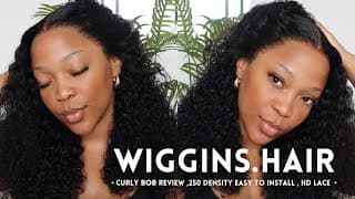 Wiggins Hair :  Curly 18” Lace Front Wig | 250% Great Volume & Super Bouncy | Easy-to-install
