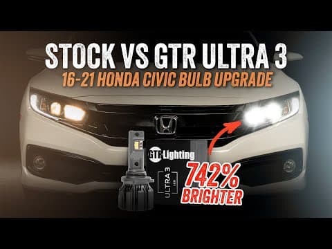 Gtr Lighting Ultra 3 Review: The Brightest Led Bulbs For Your 16-21 Honda Civic!
