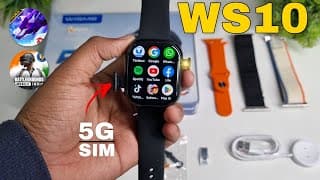 🔥BEST 5G Android Smartwatch ⚡️ With 3 Straps, 12MP Spy Camera 📸 || WS10C