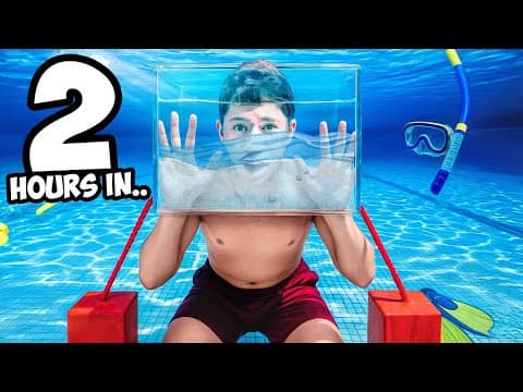 I Survived 24 Hours Under Water!!