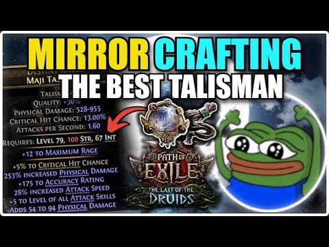 I Sold Everything I Had To Craft The Best Talisman In The Game  - Path Of Exile 2