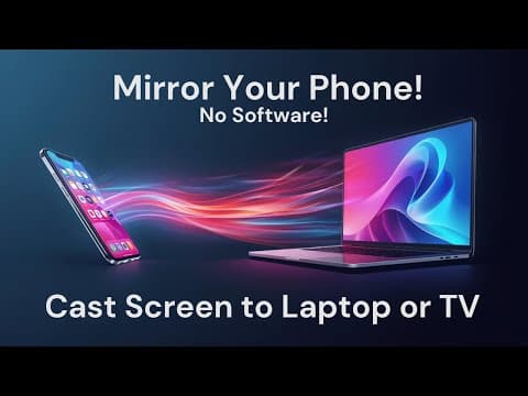 Mirror Your Phone Screen To Pc Or Tv Wirelessly — No Apps Needed!