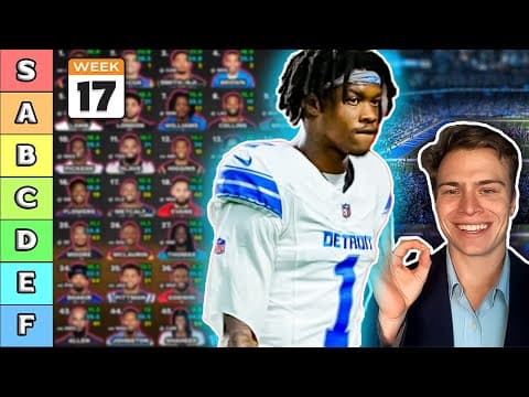 Top 50 Wide Receiver Rankings & Tiers (week 17)