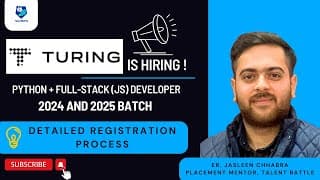 Turing Is Hiring ! | Python + Full-stack (js) Developers | 2024 & 2025 Batches