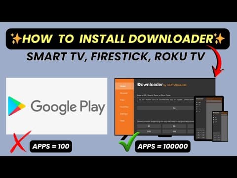 {downloader App} Playstore Alternative For Smart Tv & Firestick To Install Any Third Party App 2026