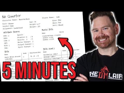 How To Create A Character In No Quarter