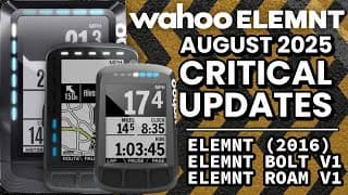 Critical Update/fix For Wahoo Elemnt, Bolt V1, Roam V1 Gps Units