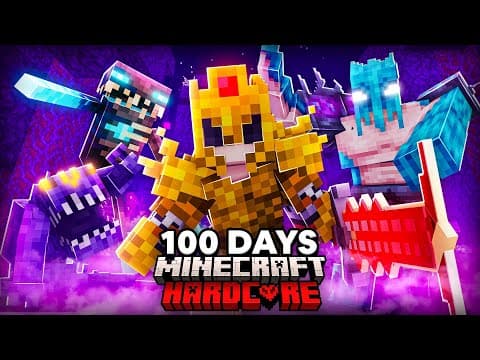 I Survived 100 Days As A Warrior In Minecraft Hardcore..